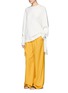 Figure View - Click To Enlarge - TIBI - Belted wide leg twill pants
