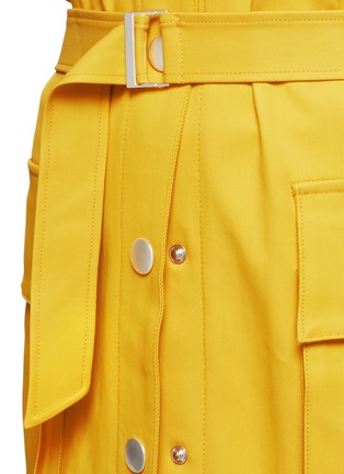 Detail View - Click To Enlarge - TIBI - Belted split sleeve twill trench coat