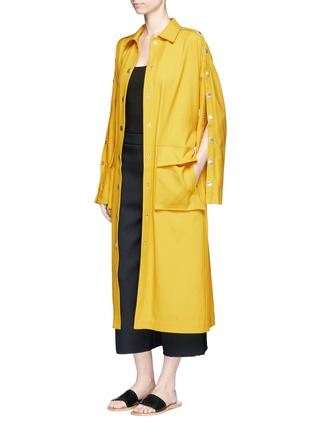 Figure View - Click To Enlarge - TIBI - Belted split sleeve twill trench coat
