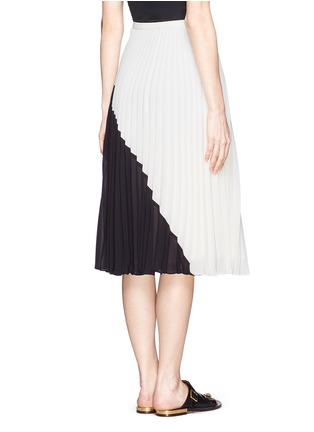 Back View - Click To Enlarge - WHISTLES - Ellie colour block plissé pleat midi skirt