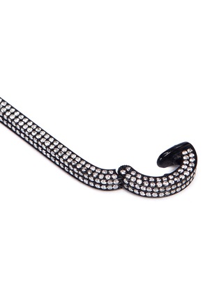 Detail View - Click To Enlarge - REPOSSI - 'Staple Medium Round' diamond 18k black gold ear cuff