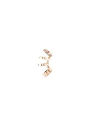 Main View - Click To Enlarge - REPOSSI - 'Berbère Module' diamond 18k rose gold four hoop ear cuff