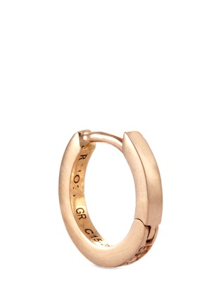 Detail View - Click To Enlarge - REPOSSI - 'Micro Créole' diamond 18k rose gold single hoop earring