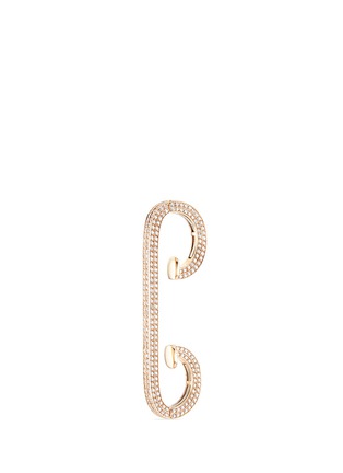 Main View - Click To Enlarge - REPOSSI - 'Staple Small Round' diamond pavé 18k rose gold ear cuff
