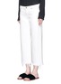 Front View - Click To Enlarge - SIMON MILLER - 'Lamere' frayed cuff cropped wide leg jeans