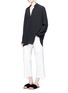Figure View - Click To Enlarge - SIMON MILLER - 'Lamere' frayed cuff cropped wide leg jeans