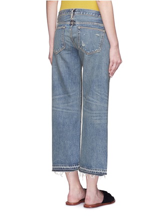 Back View - Click To Enlarge - SIMON MILLER - 'Aya' frayed cuff washed wide leg jeans
