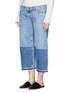 Front View - Click To Enlarge - SIMON MILLER - 'Thomas' colourblock patchwork cuff cropped jeans