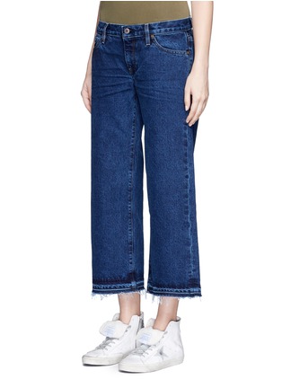 Front View - Click To Enlarge - SIMON MILLER - 'Varra' frayed cuff cropped wide leg jeans