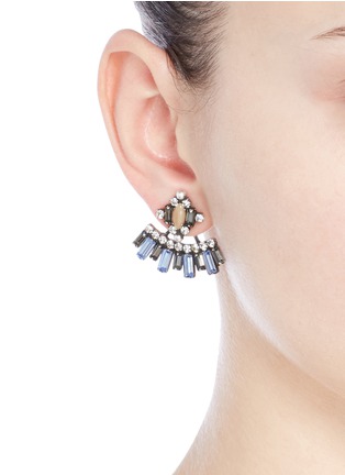 Figure View - Click To Enlarge - DANNIJO - 'Sorrento' Swarovski crystal jacket earrings