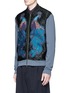 Front View - Click To Enlarge - DRIES VAN NOTEN - ''Hamish' Peacock embroidery satin bomber jacket
