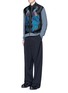 Figure View - Click To Enlarge - DRIES VAN NOTEN - ''Hamish' Peacock embroidery satin bomber jacket