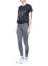 Figure View - Click To Enlarge - NIKE - Logo print layered cropped mesh T-shirt