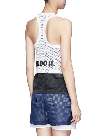 Back View - Click To Enlarge - NIKE - 'Nike Mesh' logo print tank top