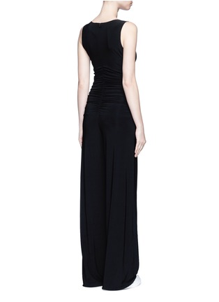 Back View - Click To Enlarge - NORMA KAMALI - Shirred waist jersey jumpsuit