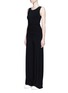 Front View - Click To Enlarge - NORMA KAMALI - Shirred waist jersey jumpsuit