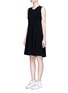 Front View - Click To Enlarge - NORMA KAMALI - Bonded jersey swing dress
