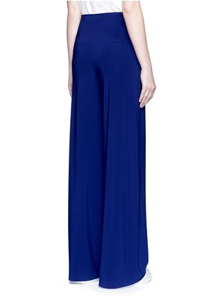Back View - Click To Enlarge - NORMA KAMALI - 'Straight Leg Pant Go' in Blueberry