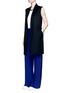 Figure View - Click To Enlarge - NORMA KAMALI - 'Straight Leg Pant Go' in Blueberry