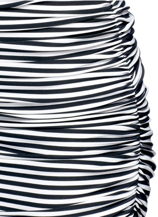 Detail View - Click To Enlarge - NORMA KAMALI - 'Teaser' stripe cutout midriff jersey dress