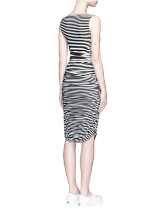 Back View - Click To Enlarge - NORMA KAMALI - 'Teaser' stripe cutout midriff jersey dress
