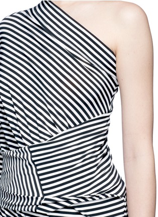 Detail View - Click To Enlarge - NORMA KAMALI - 'All In One Mini' stripe convertible jersey skirt top