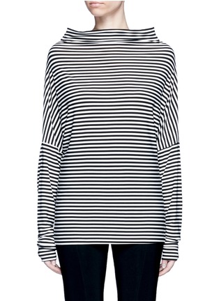 Main View - Click To Enlarge - NORMA KAMALI - 'All In One Mini' stripe convertible jersey skirt top