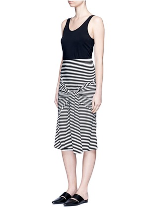 Figure View - Click To Enlarge - NORMA KAMALI - 'All In One Mini' stripe convertible jersey skirt top