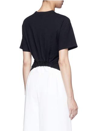 Back View - Click To Enlarge - T BY ALEXANDER WANG - Twist front cropped T-shirt
