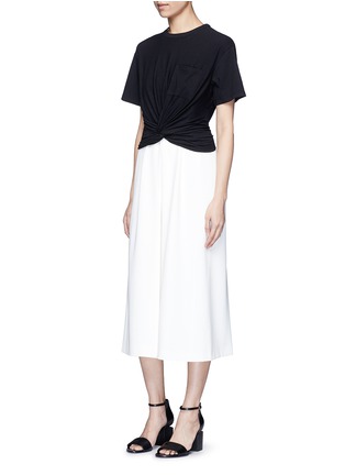 Figure View - Click To Enlarge - T BY ALEXANDER WANG - Twist front cropped T-shirt