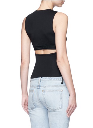 Back View - Click To Enlarge - T BY ALEXANDER WANG - Cutout back lux ponte tank top