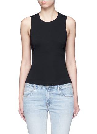 Main View - Click To Enlarge - T BY ALEXANDER WANG - Cutout back lux ponte tank top