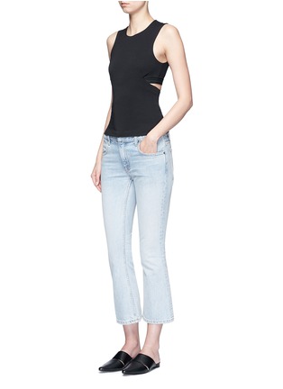 Figure View - Click To Enlarge - T BY ALEXANDER WANG - Cutout back lux ponte tank top