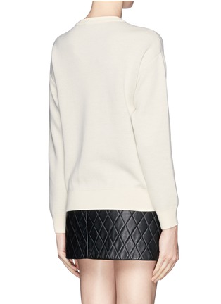 Back View - Click To Enlarge - ALEXANDER MCQUEEN - Floral jacquard wool sweater