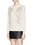 Front View - Click To Enlarge - ALEXANDER MCQUEEN - Floral jacquard wool sweater