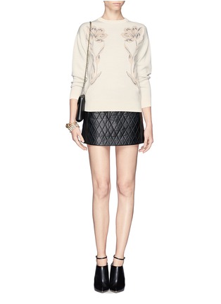 Figure View - Click To Enlarge - ALEXANDER MCQUEEN - Floral jacquard wool sweater