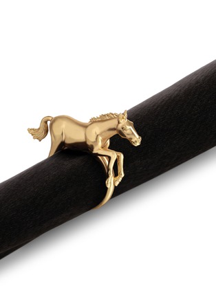 Main View - Click To Enlarge - L'OBJET - Horse Napkin Ring Set - Gold