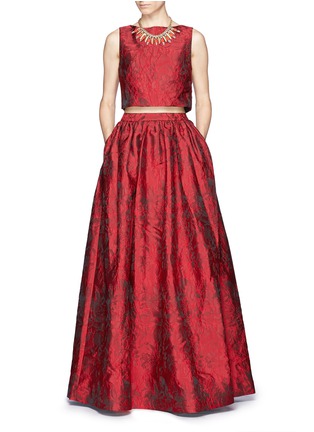 Figure View - Click To Enlarge - ALICE & OLIVIA - 'Tina' floral jacquard skirt 