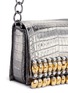 Detail View - Click To Enlarge - NANCY GONZALEZ - 'Gio' embellished metallic crocodile leather crossbody bag