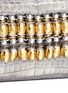Detail View - Click To Enlarge - NANCY GONZALEZ - Embellished metallic crocodile leather clutch