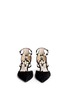 Front View - Click To Enlarge - RENÉ CAOVILLA - Strass faux pearl T-strap suede pumps