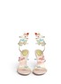 Front View - Click To Enlarge - RENÉ CAOVILLA - Butterfly appliqué leather spring coil sandals