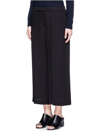 Front View - Click To Enlarge - THEORY - 'Raoka W' cropped wide leg crepe pants
