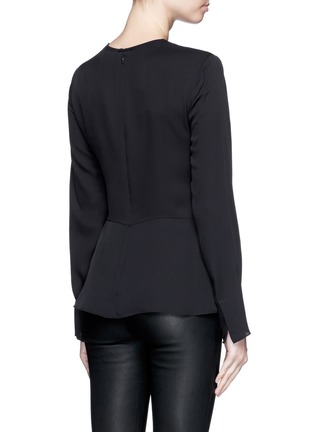 Back View - Click To Enlarge - THEORY - 'Malydie' silk georgette peplum top