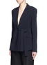Front View - Click To Enlarge - THEORY - 'Nibel' waist strap stretch crepe blazer