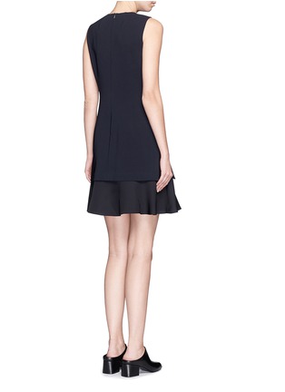 Back View - Click To Enlarge - THEORY - 'Malkan' ruffle hem double layer crepe dress