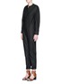 Front View - Click To Enlarge - ISABEL MARANT - Collarless cotton poplin jumpsuit