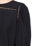 Detail View - Click To Enlarge - ISABEL MARANT - Ladder stitch insert cotton-linen top