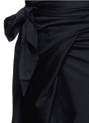 Detail View - Click To Enlarge - ISABEL MARANT - T-shirt wrap bow cotton jersey skirt