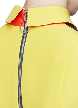 Detail View - Click To Enlarge - ROKSANDA - 'Austen' contrast collar cotton-silk dupion tulip dress